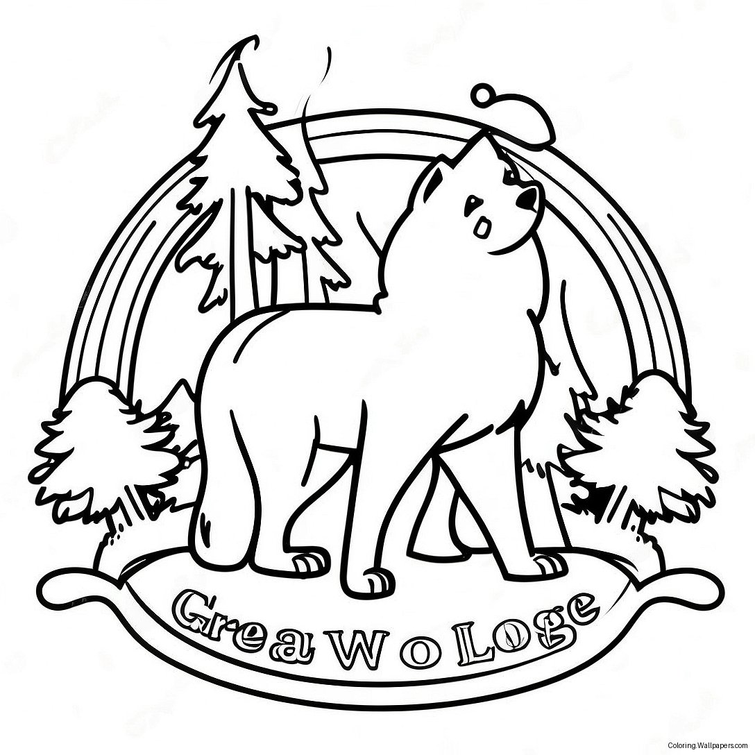 Great Wolf Lodge Logo Coloring Page 27006