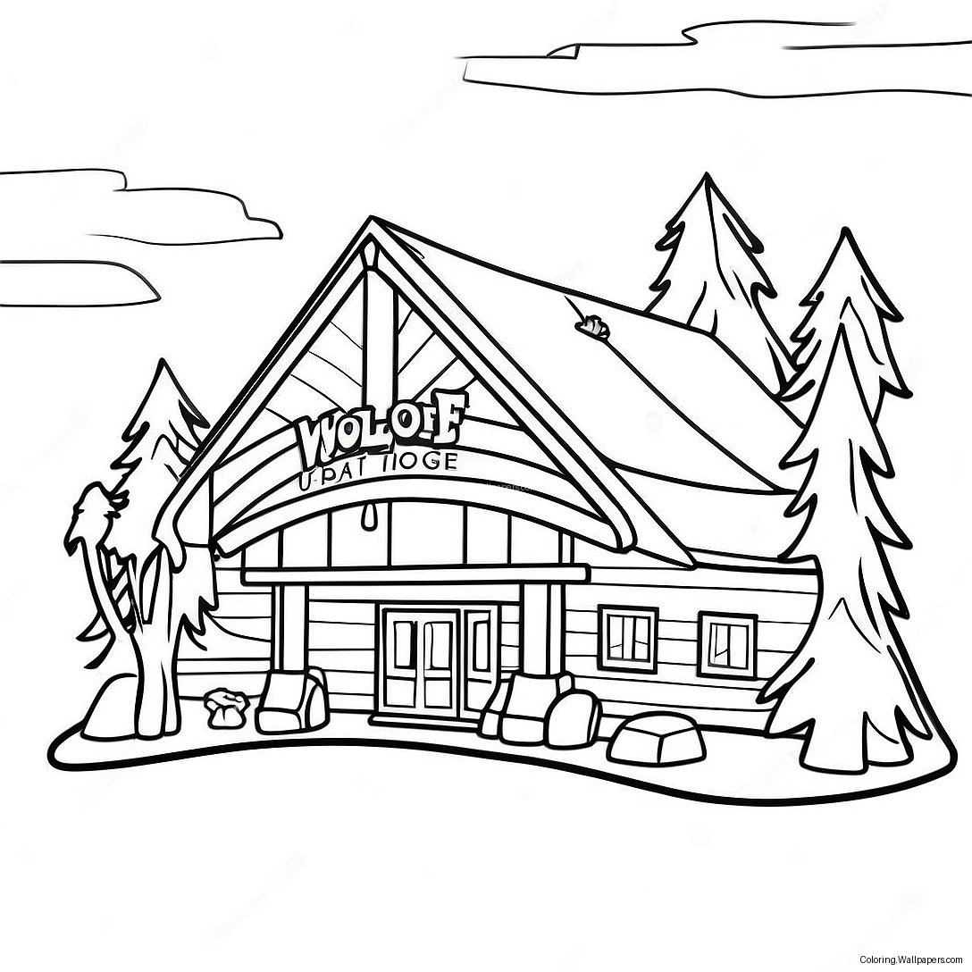 Great Wolf Lodge Logo Coloring Page 27008