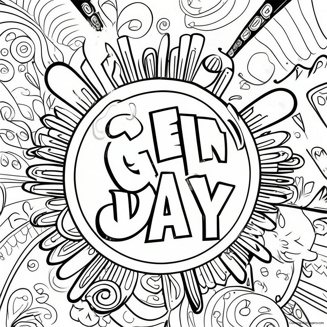 Green Day Logo Coloring Page 37818