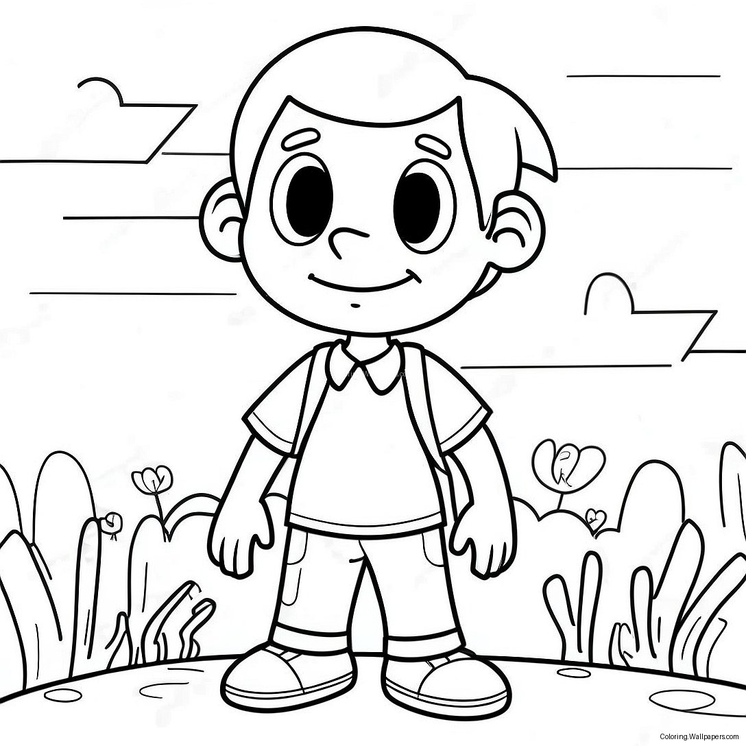 Greg Heffley In Funny Situation Coloring Page 2782