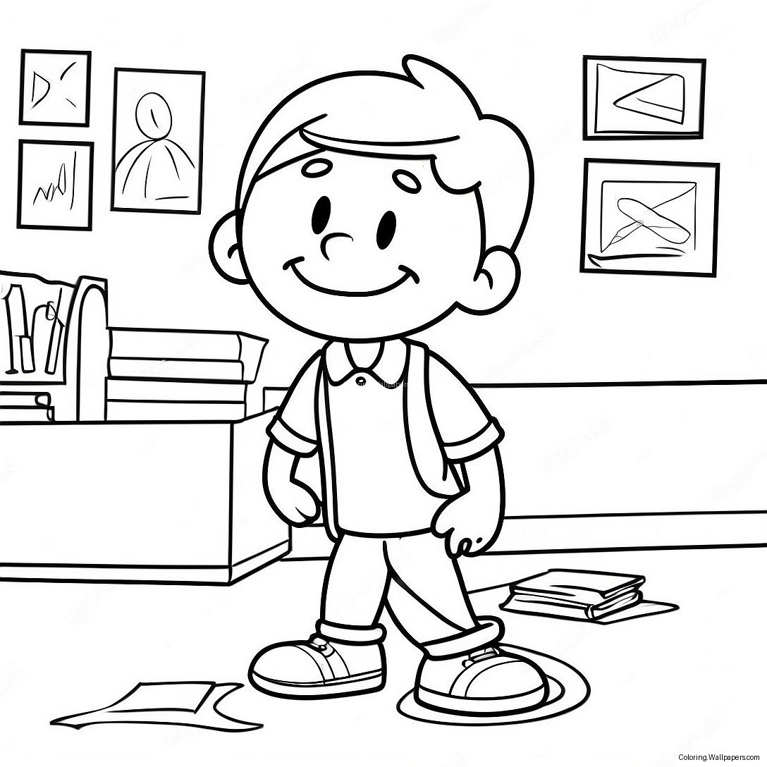 Greg Heffley Dans Une Situation Drôle - Page À Colorier 2784