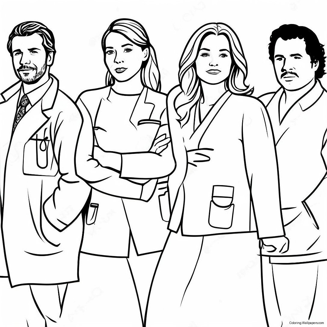 Grey's Anatomy Characters Coloring Page 17738