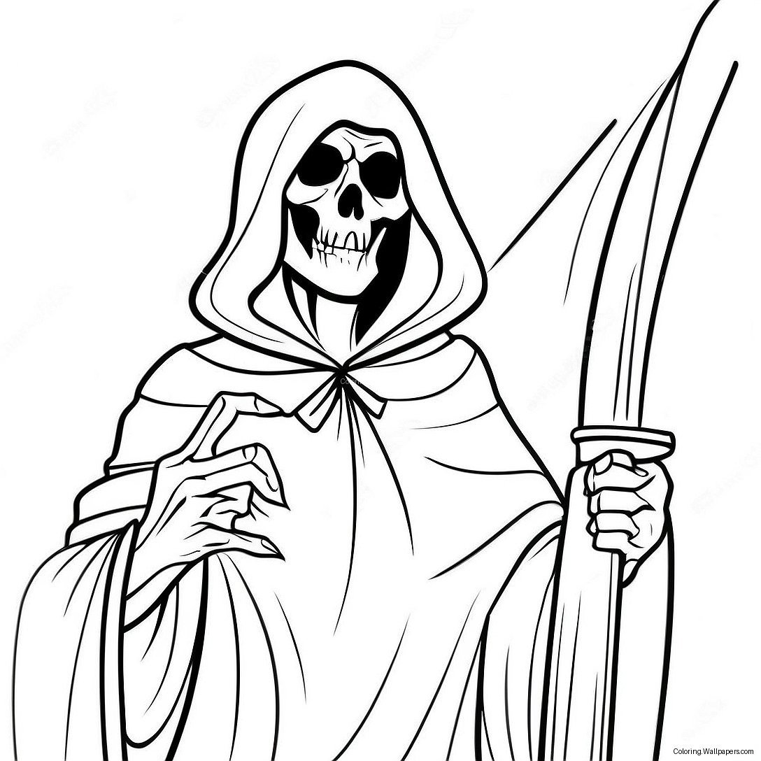 Grim Reaper Coloring Page 5004