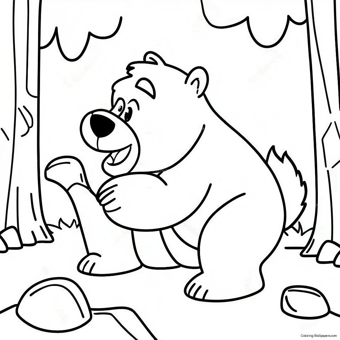 Grizzly And The Lemmings Coloring Page 42868