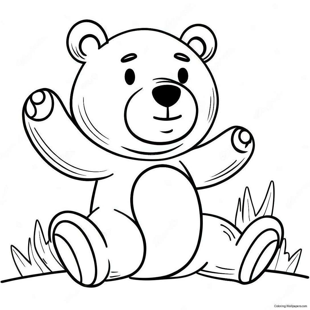 Grizzy The Bear In Funny Pose Coloring Page 9836