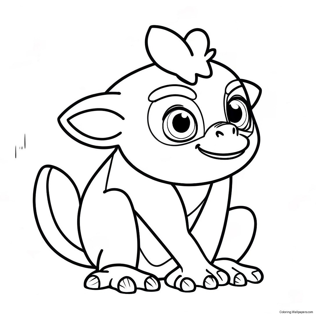 Grookey Målarbokssida 24411