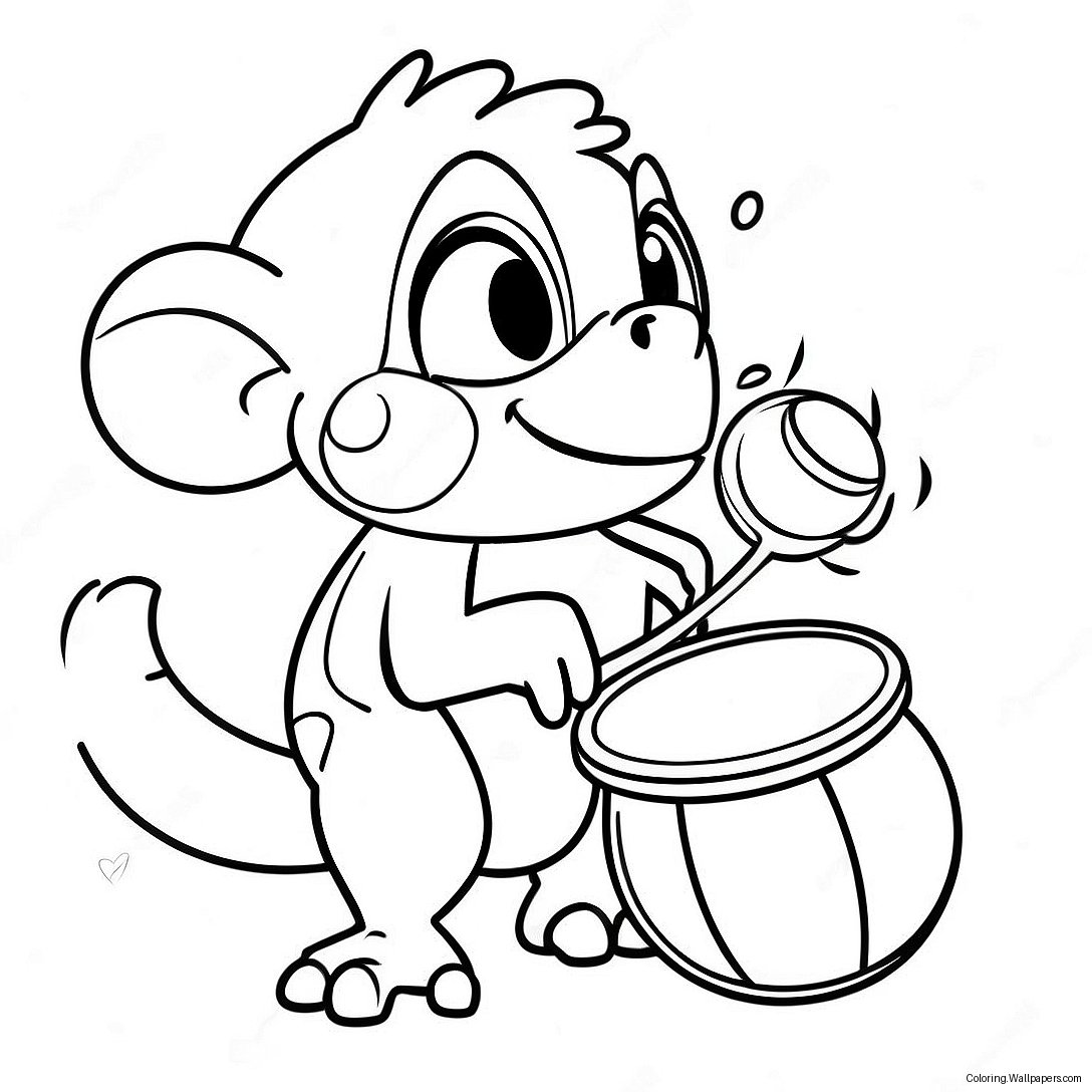 Page À Colorier De Grookey Jouant Avec Un Tambour 24432