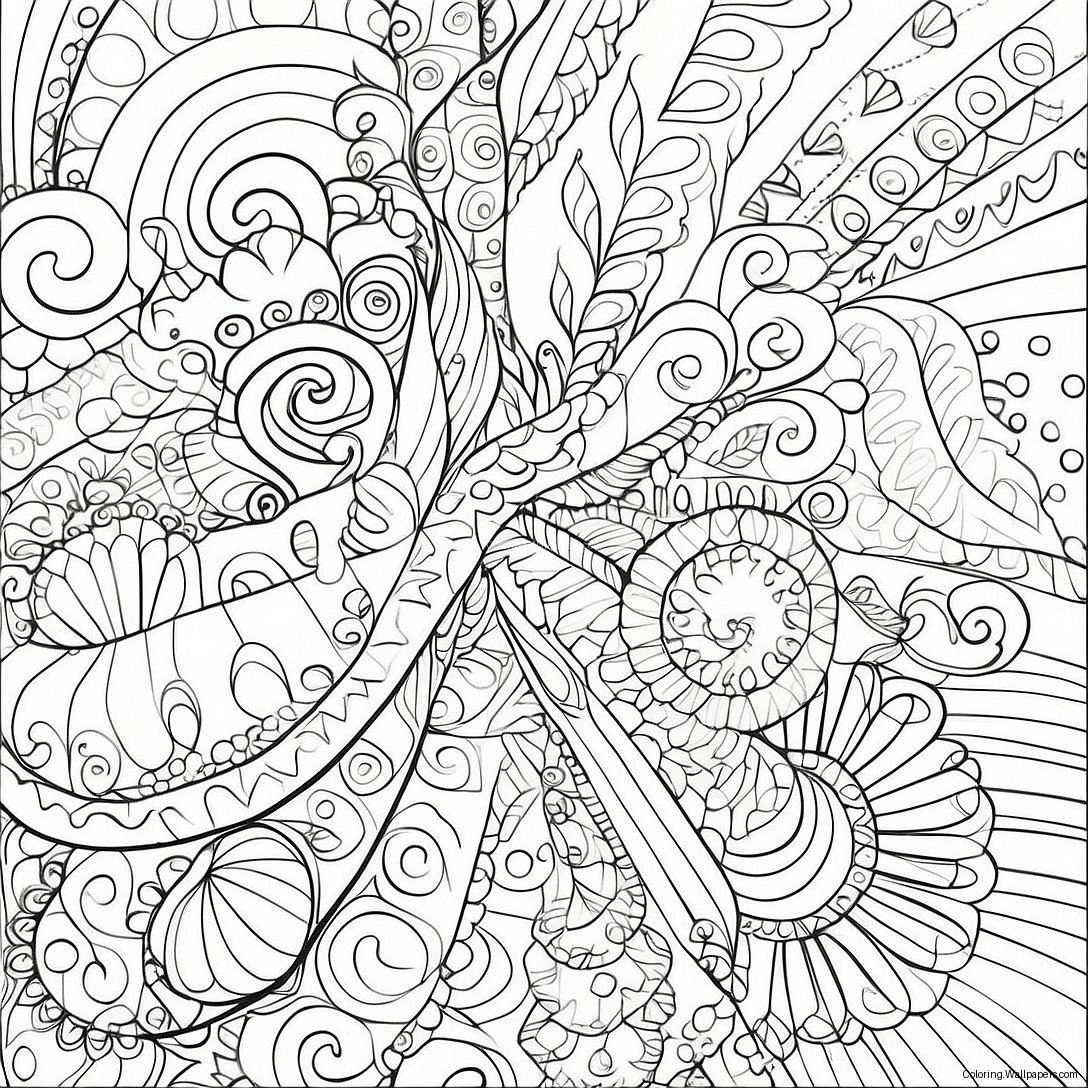 Groovy Patterns Coloring Page 14806