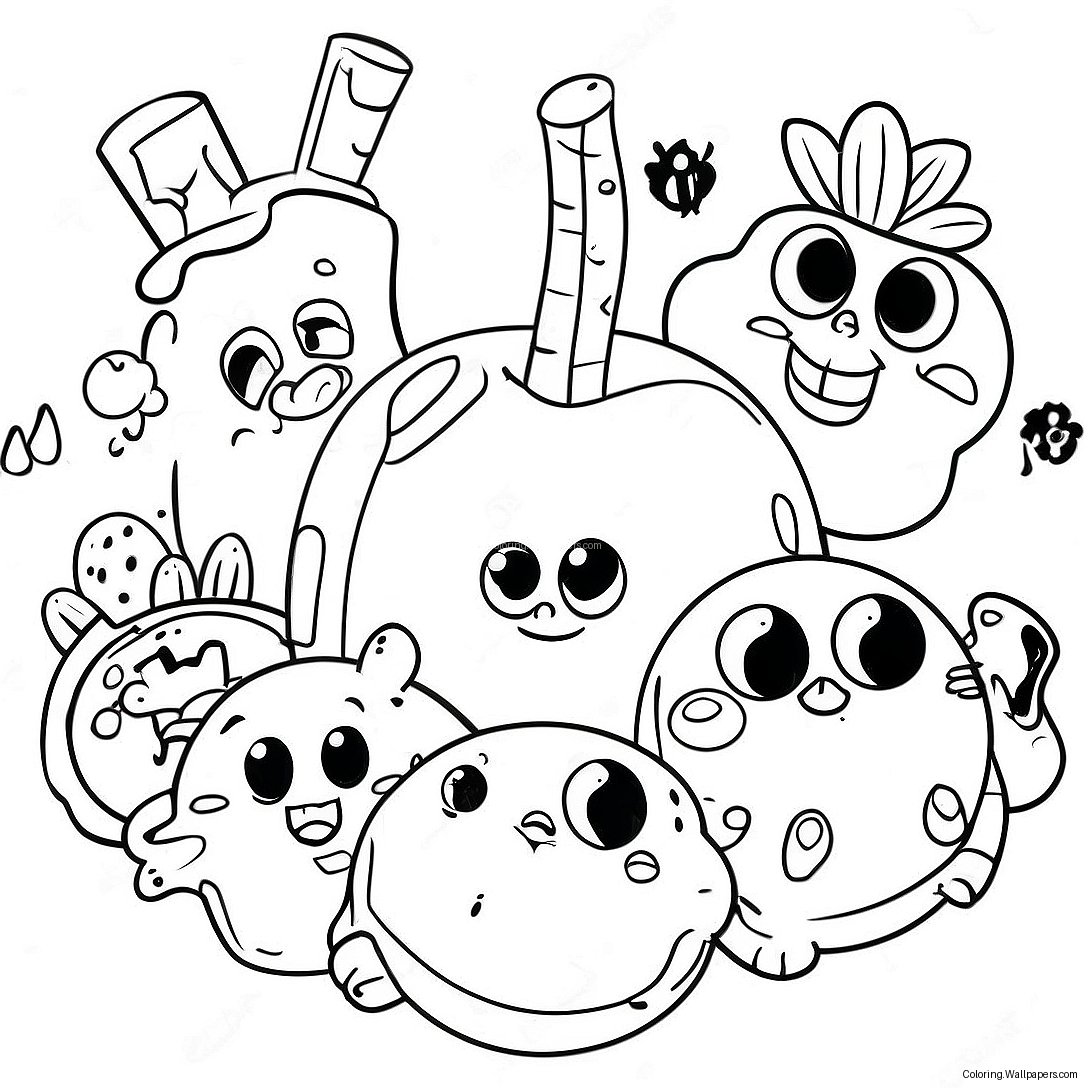 Grossery Gang Characters Coloring Page 33606