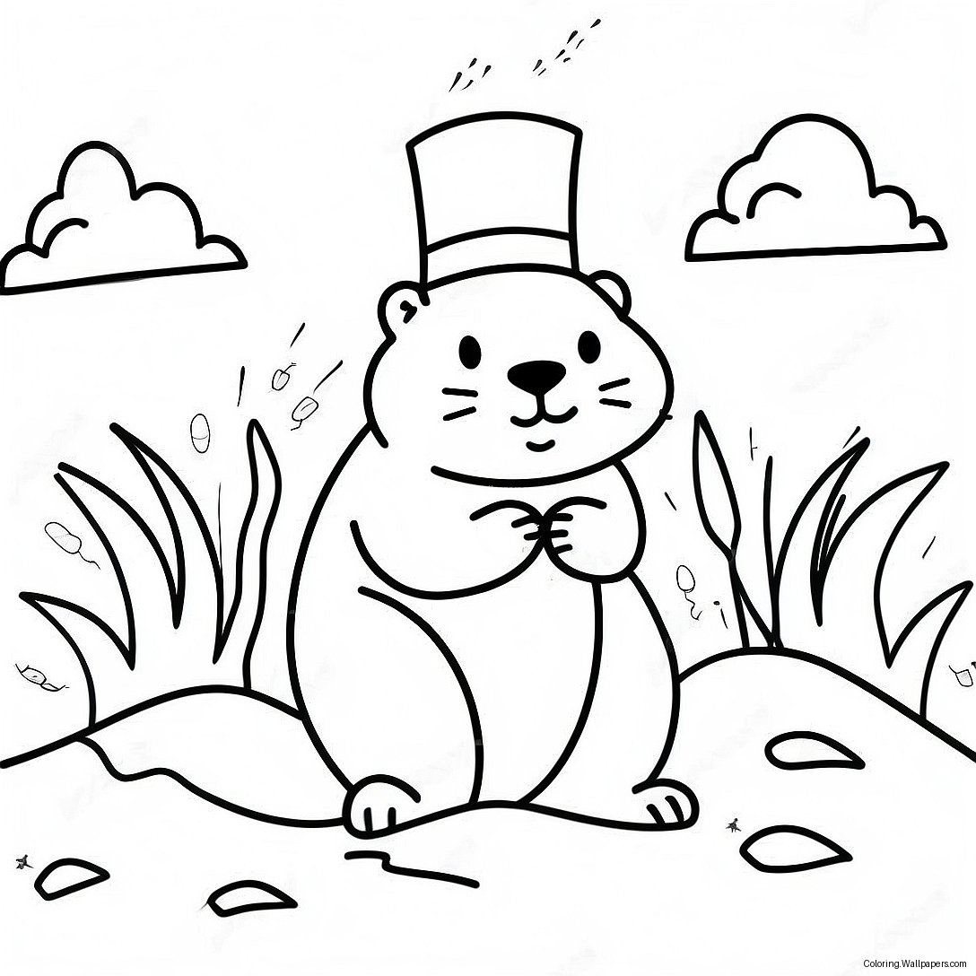 Groundhog Day Coloring Page 52490