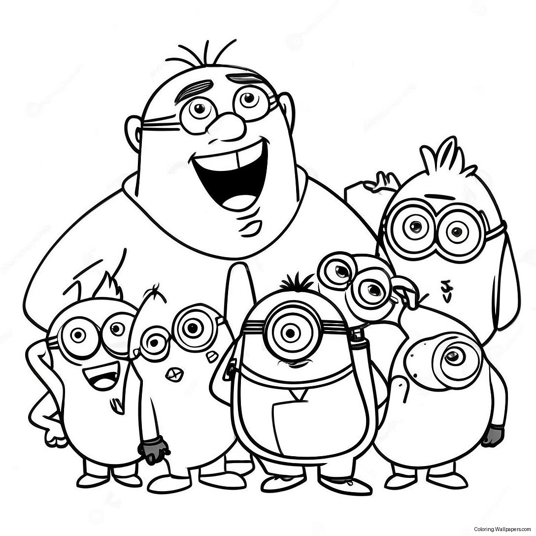 Gru And Minions Adventure Coloring Page 20671