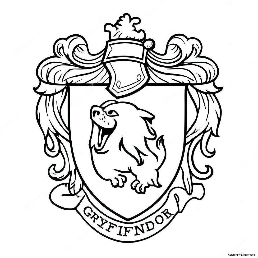 Gryffindor Wapen Kleurplaat 13155