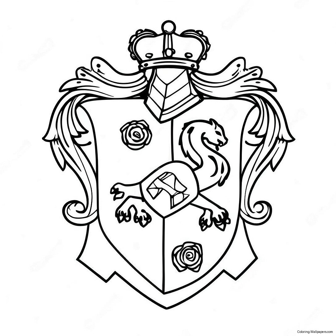 Gryffindor House Crest Coloring Page 38787