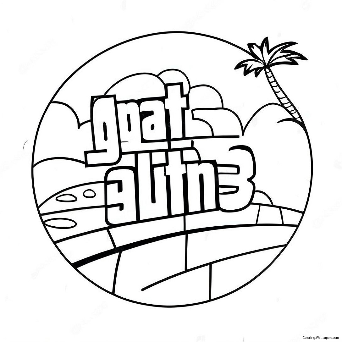 Gta Logo Kleurplaat 7704