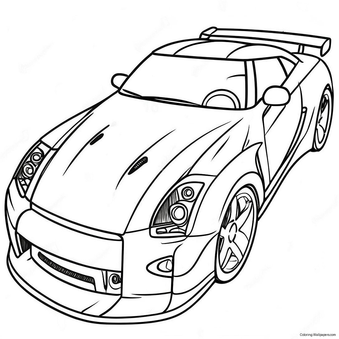 Página Para Colorir Do Carro Esportivo Gtr 9586