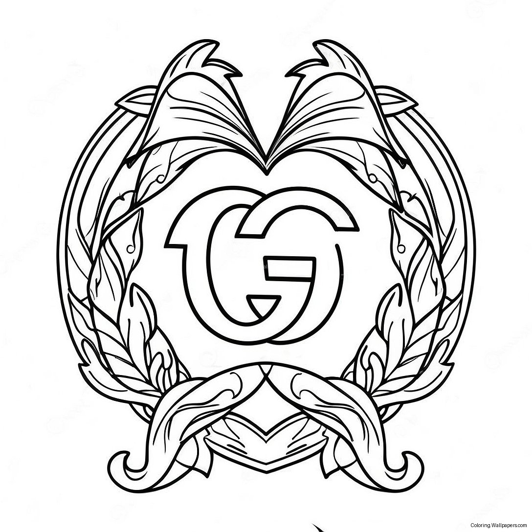 Gucci Logo Coloring Page 27946