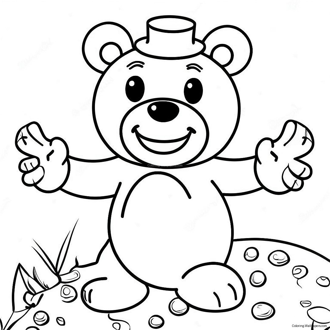 Gummy Bear Candyland Character Coloring Page 48053