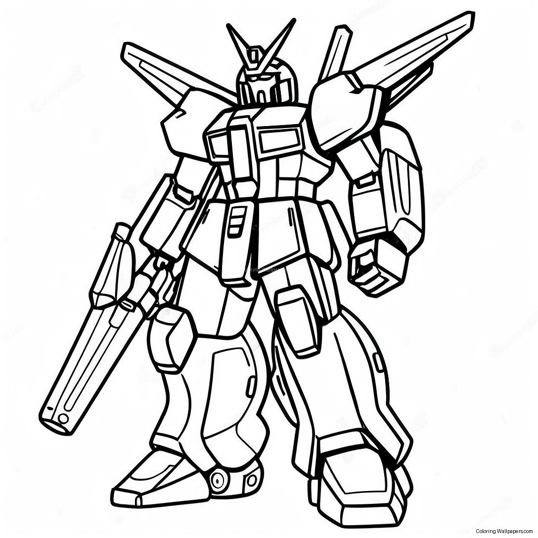 Página Para Colorir Gundam 8364