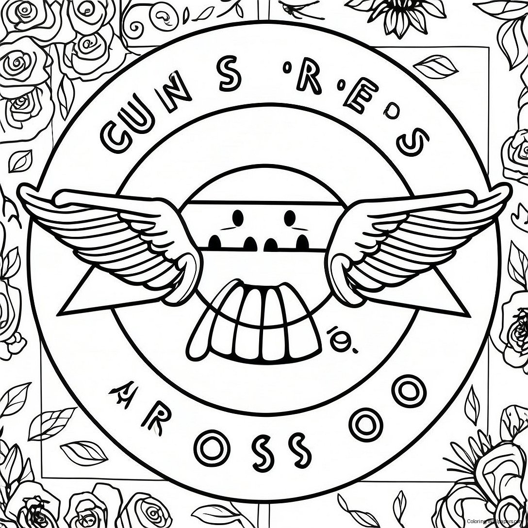 Pagina Da Colorare Del Logo Guns And Roses 26052