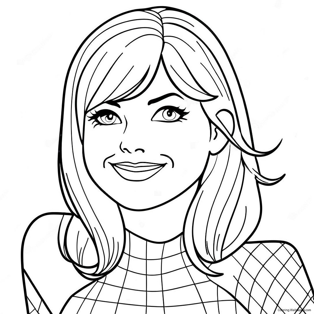 Gwen Stacy Página Para Colorir 16534