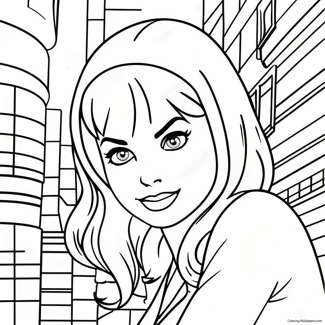 Gwen Stacy Página Para Colorir 16536