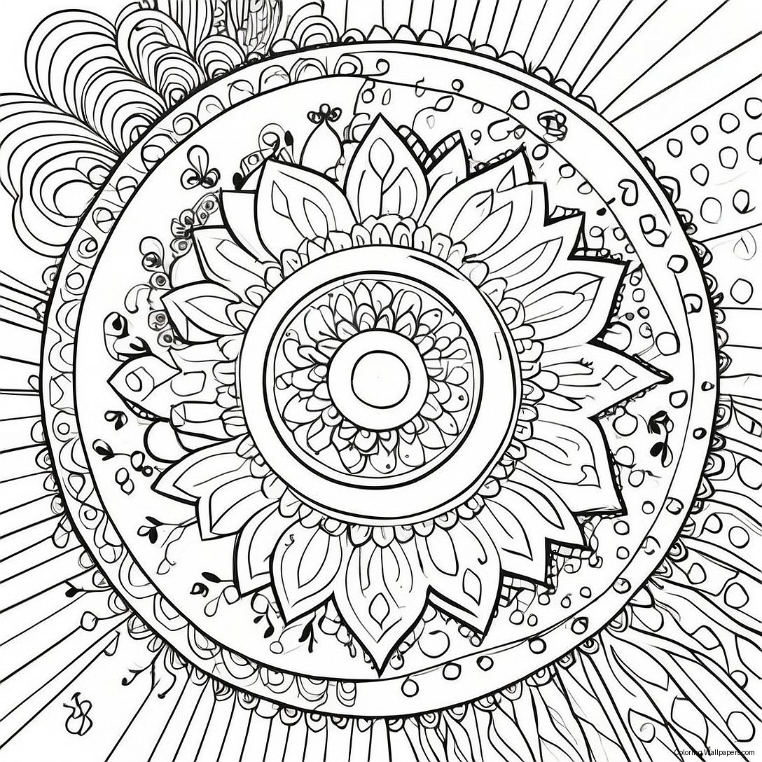 Romsk Boho Mandala Målarbild 26353