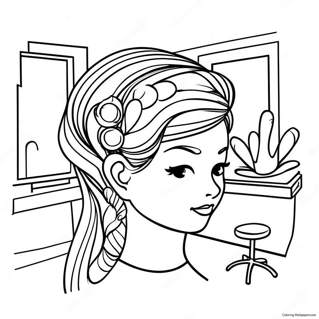 Hair Salon Coloring Page 41761