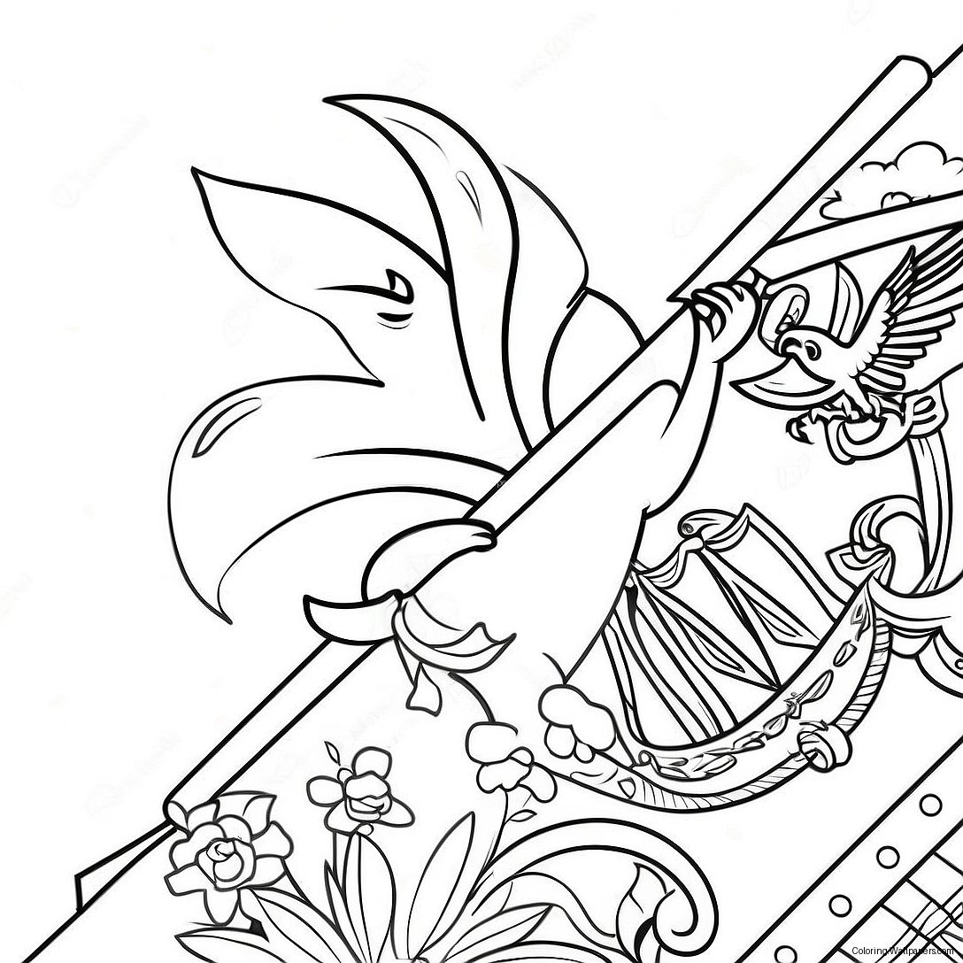 Haiti Flag Coloring Page 38885