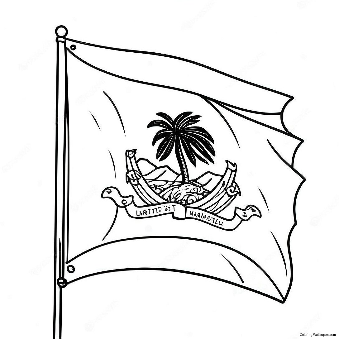 Haiti Flag Coloring Page 42093