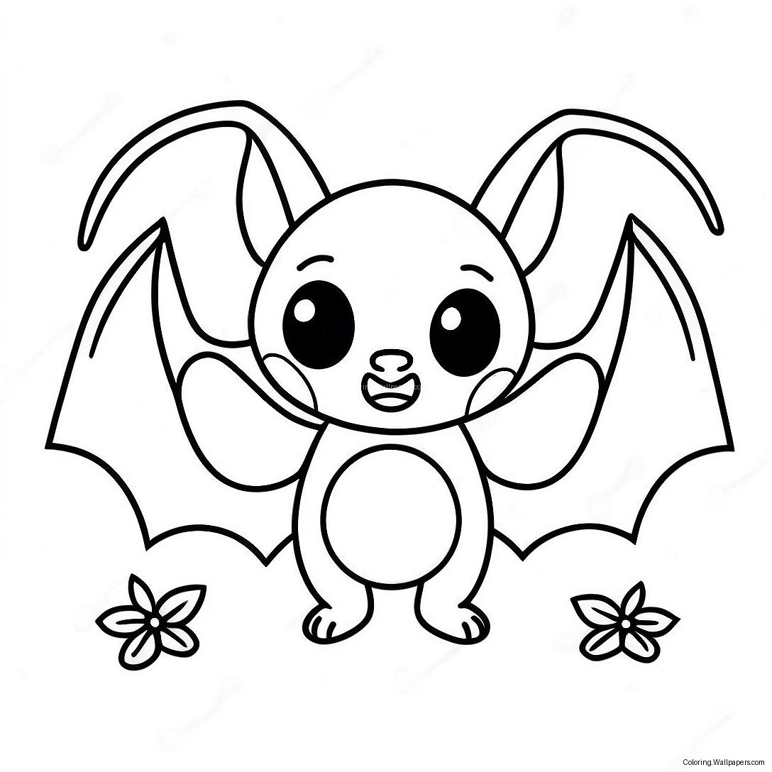 Halloween Bat Coloring Page 9433