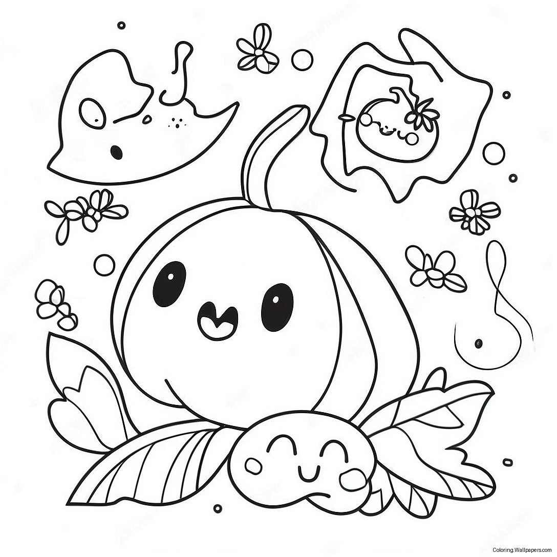 Halloween Kawaii Kleurplaat 6711