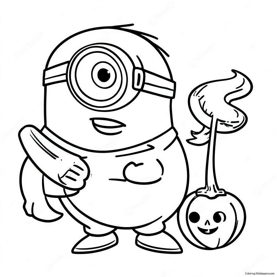 Halloween Minion Coloring Page 14829