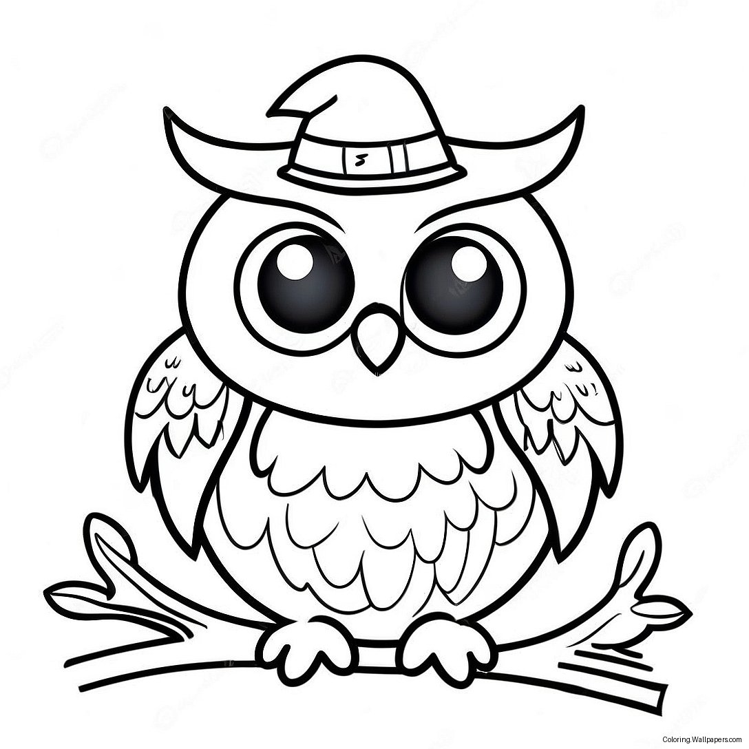 Halloween Owl Coloring Page 40082