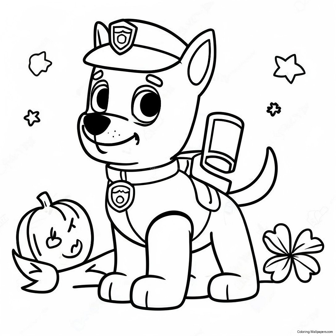 Halloween Paw Patrol Malvorlage 2722