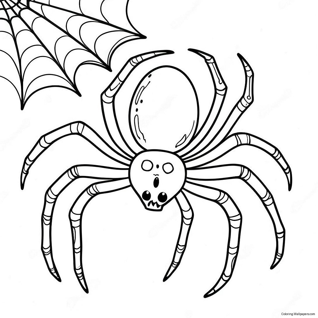 Halloween Spider Coloring Page 5094