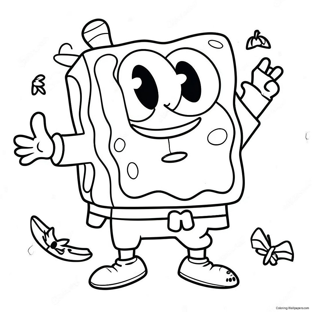 Halloween Spongebob Coloring Page 6818