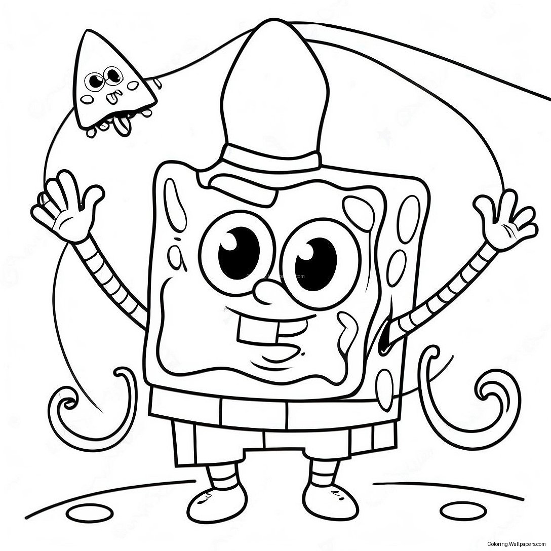 Halloween Spongebob Färgläggningssida 6819