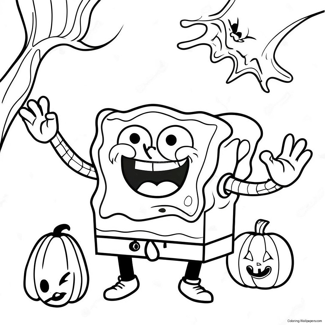 Halloween Spongebob Ausmalbild 6820