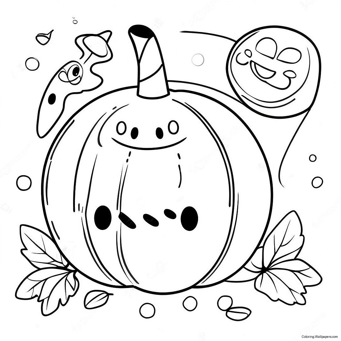 Halloween Squishmallow Färgläggningssida 26559