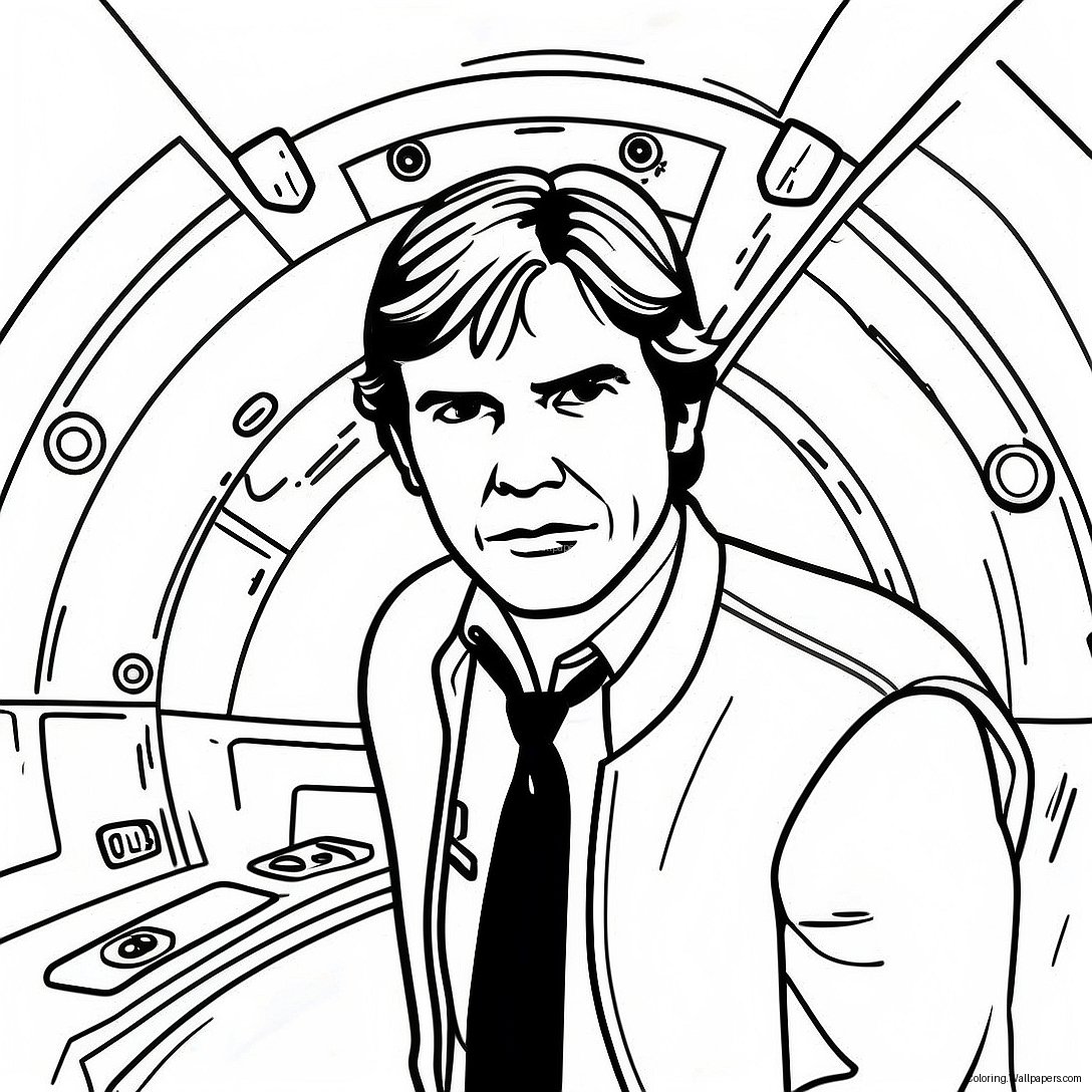 Han Solo In The Millennium Falcon Coloring Page 55917