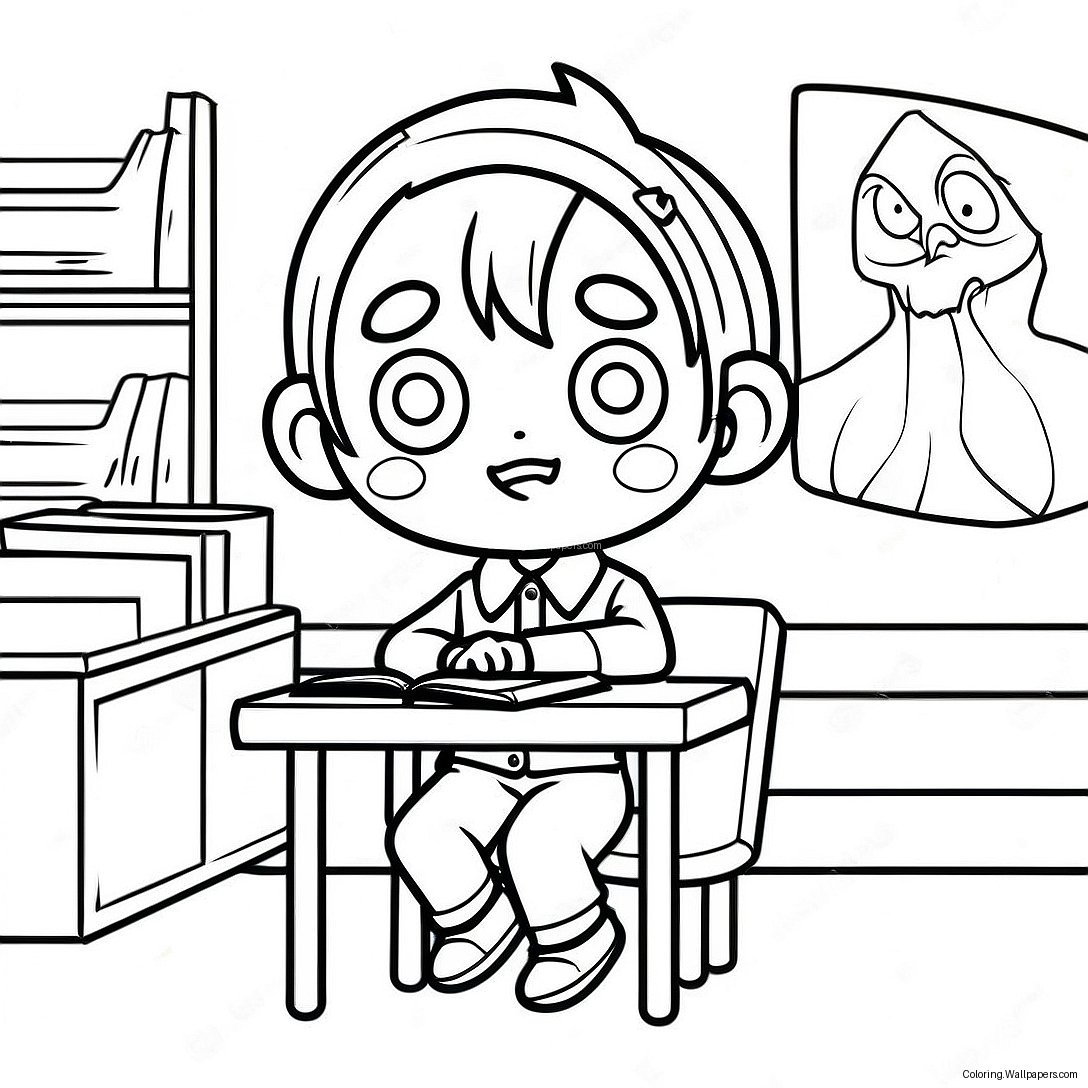 Hanako Kun In Creepy Classroom Coloring Page 58105