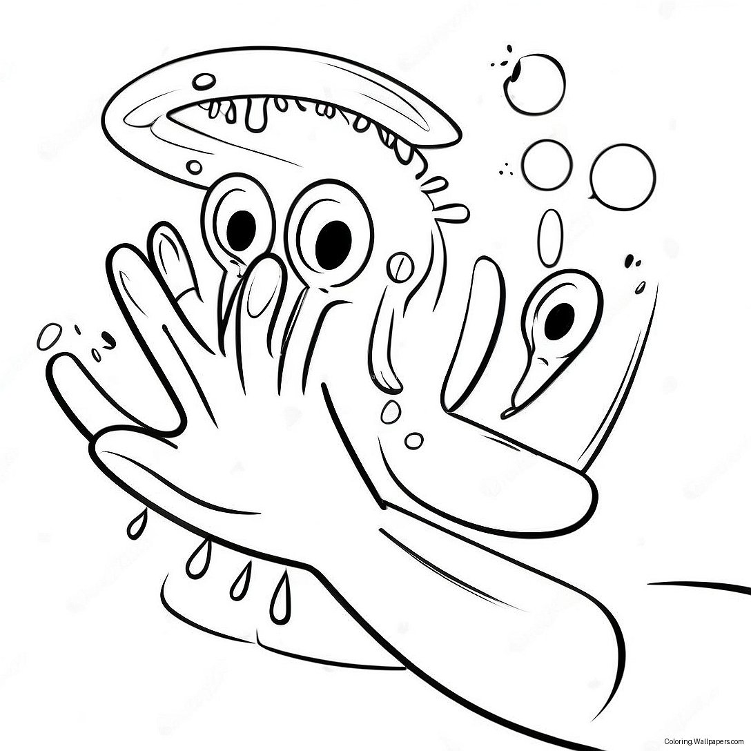 Hand Washing Fun Coloring Page 21129