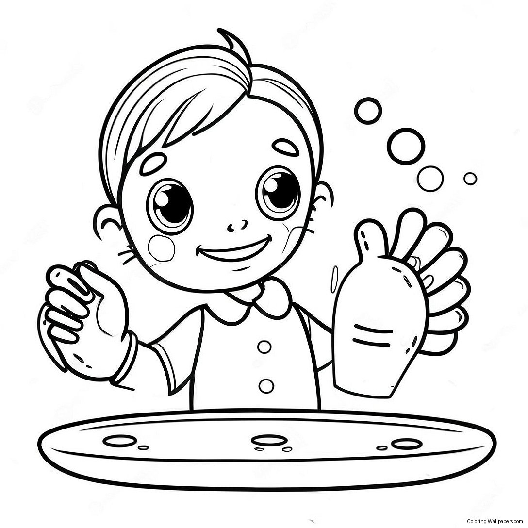 Handwashing Fun Coloring Page 20053