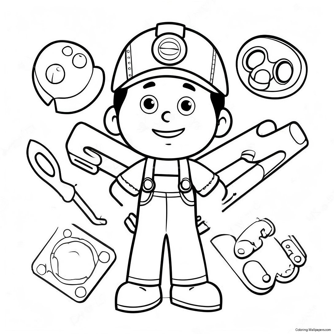 Handy Manny With Tools Coloring Page 17934