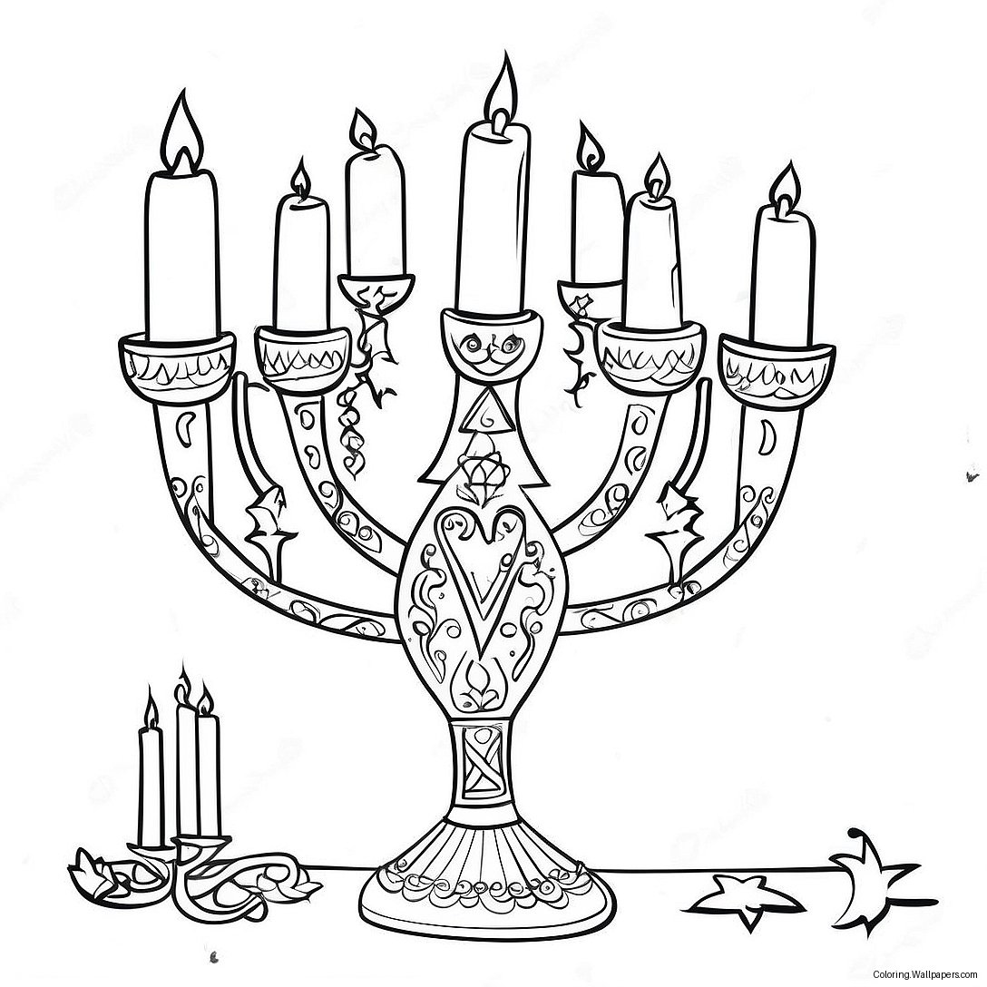 Hanukkah-Menoran Värityssivu 206