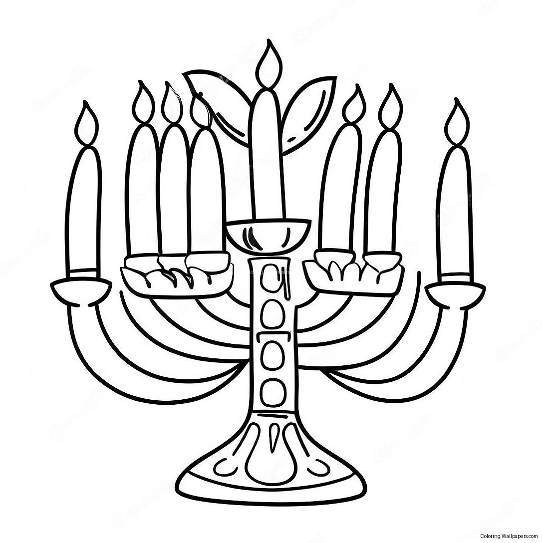 Hanukkah Menorah Coloring Page 31290