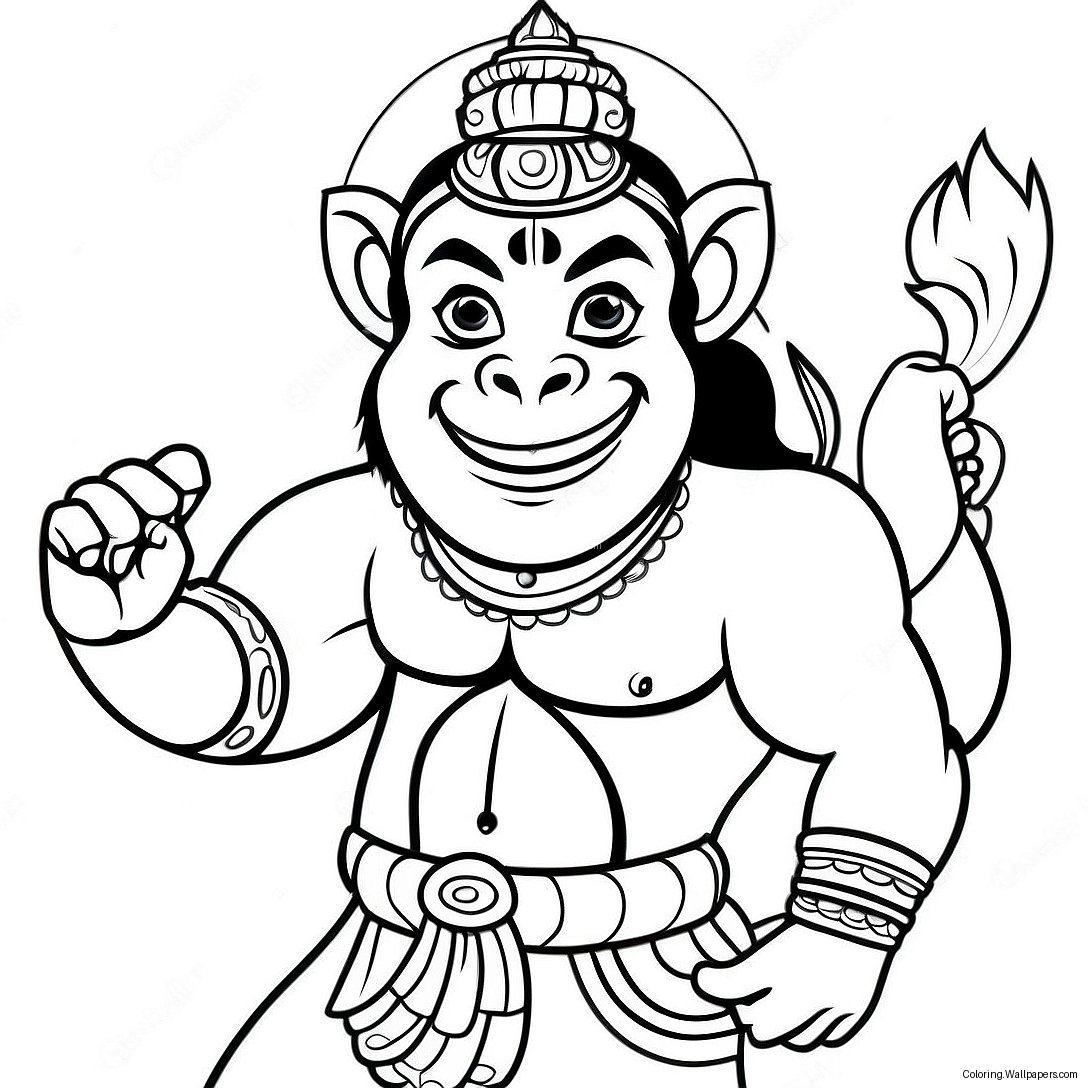 Page À Colorier De Hanuman 43964