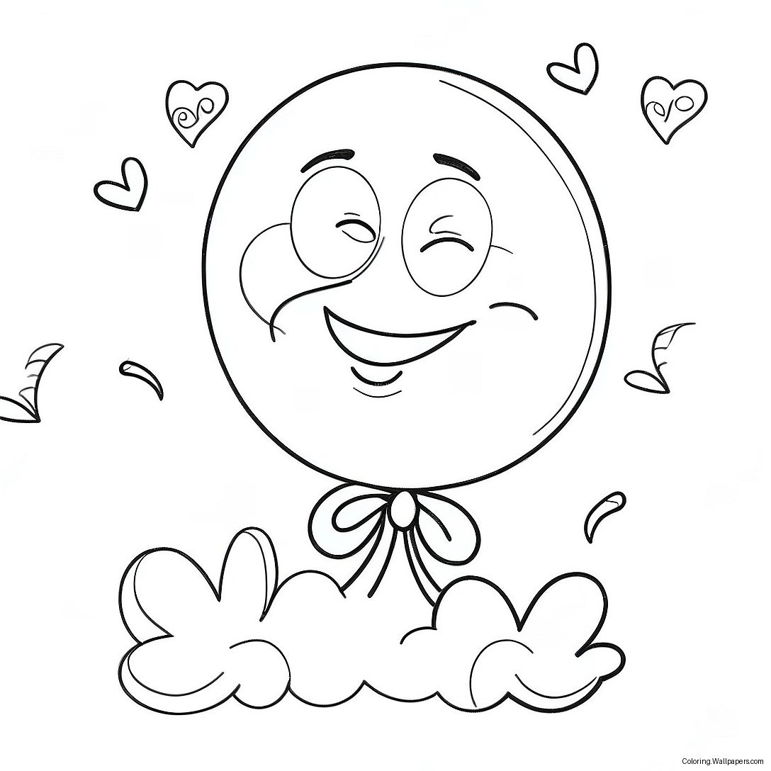 Happy Birthday Auntie Balloon Coloring Page 30470