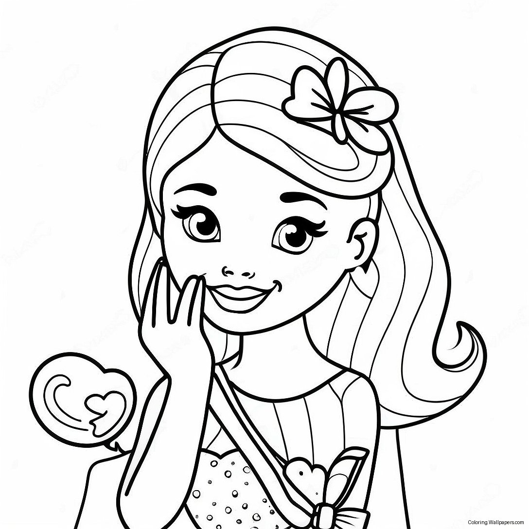 Happy Birthday Barbie Coloring Page 25448