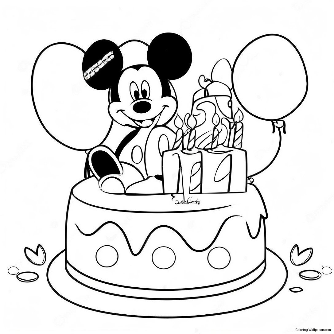 Alles Gute Zum Geburtstag Mickey Mouse Clubhaus Ausmalbild 29497